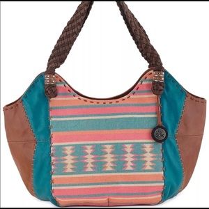 The Sak Leather Indio satchel Aztec Tribal Purse